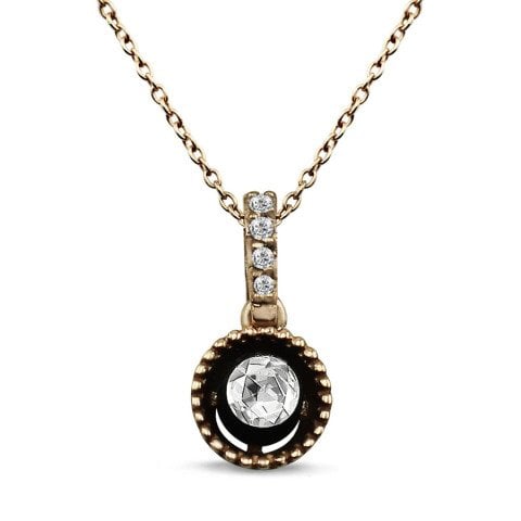 0,09 Karat Pırlanta Elmas Kolye G Renk